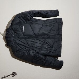 Columbia Jacket Small Omni Shield Quilted Black Faux Fur